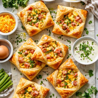 Image of Ham and Cheese Breakfast Puffs