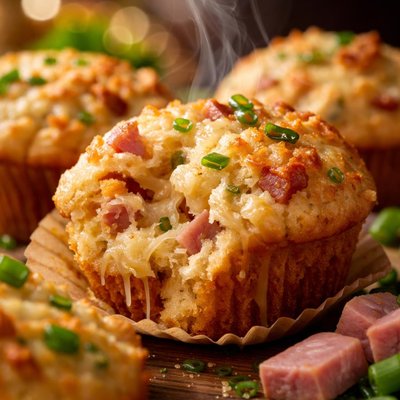 Image of Ham and Cheese Buttermilk Muffins