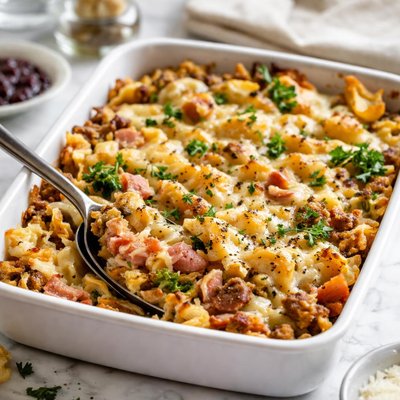 Image of Ham and Cheese Casserole a K a Thanksgiving Leftovers Casserole