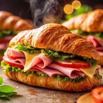 Image of Ham and Cheese Croissant Sandwiches