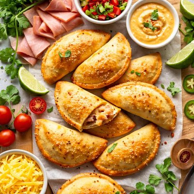 Image of Vegetarian Ham and Cheese Empanadas