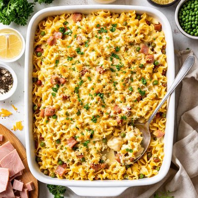 Image of Ham and Cheese Noodle Casserole
