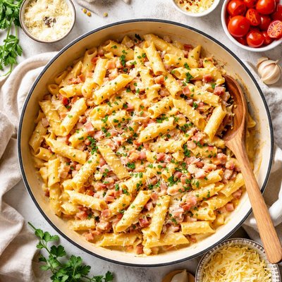 Image of Ham and Cheese Pasta
