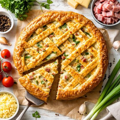 Image of Ham and Cheese Pie
