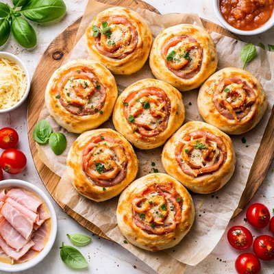 Image of Ham and Cheese Rolls