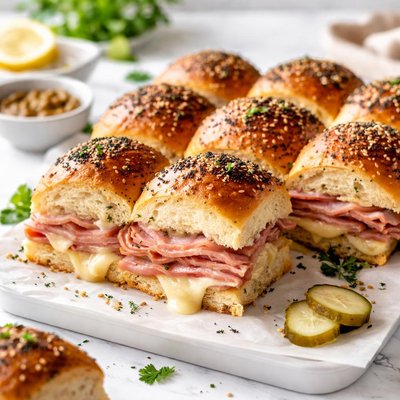 Image of Vegetarian Ham and Cheese Sliders