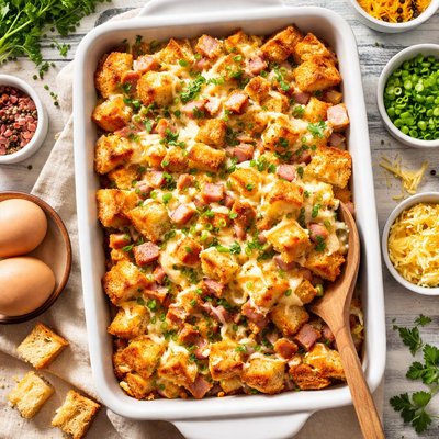 Image of Ham and Cheese Strata