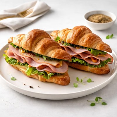 Image of Ham and Dijon Croissant Sandwiches