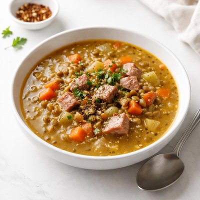 Image of Ham and Lentil Soup Oamc