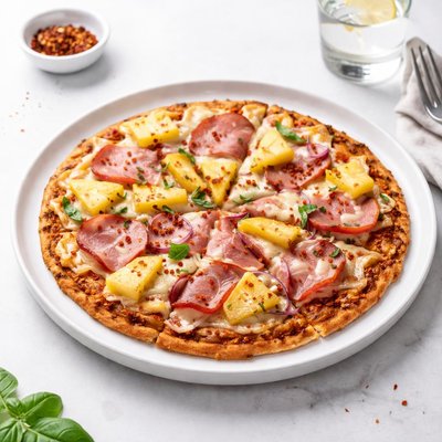 Image of Vegan Ham and Pineapple Pizza