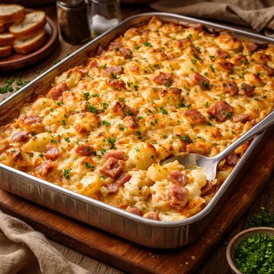 Image of Ham and Potatoes Au Gratin for 140 Folks