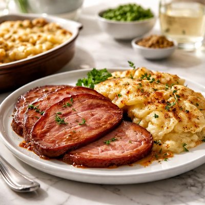 Image of Ham and Scalloped Potatoes