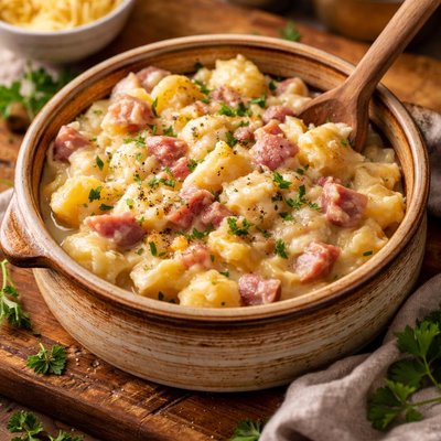 Image of Ham and Swiss Cheese Potatoes Crock Pot