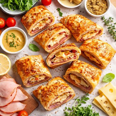 Image of Ham and Swiss in Puff Pastry