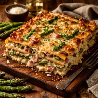 Image of Ham Asparagus Lasagna