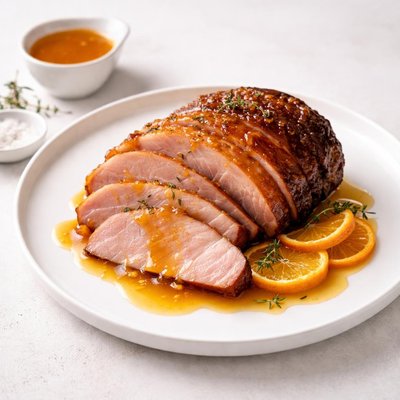 Image of Ham Baked with Orange Glaze for Gravy