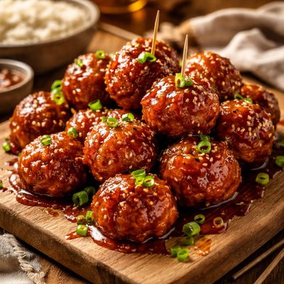 Image of Ham Balls with Hawaiian Punch Sauce