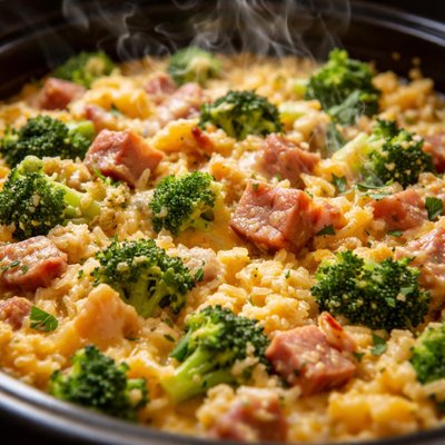 Image of Ham Broccoli Crock Pot Casserole