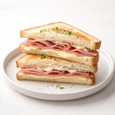 Image of Ham Cheese and Mayo Sandwich