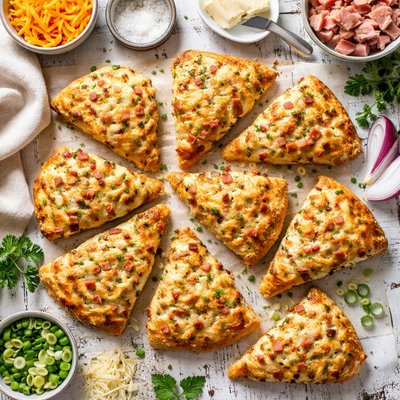 Image of Ham Cheese and Onion Scones