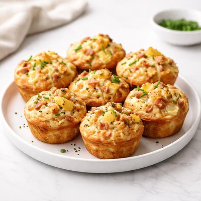 Image of Ham Cheese and Pineapple Muffins