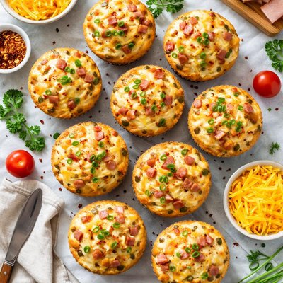 Image of Ham Cheese Breakfast Muffins