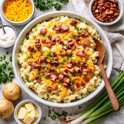 Image of Ham Cheese Onion Mashed Potatoes