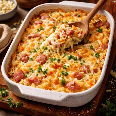 Image of Ham Cheese Rice Bake