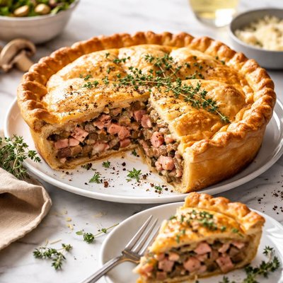 Image of Ham Mushroom Pie