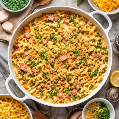 Image of Ham Noodle Stove Top Casserole Pennsylvania Dutch Style