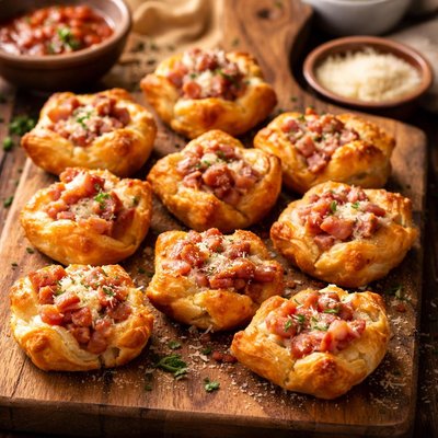 Image of Ham Parmesan Puff Bites