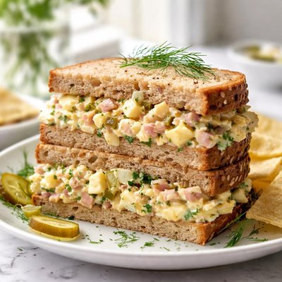 Image of Ham Pickle Egg Salad Sandwich
