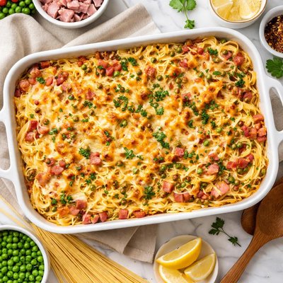 Image of Ham Spaghetti Casserole