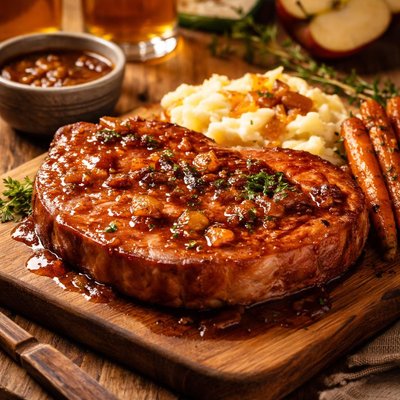 Image of Ham Steak with Cider Glaze