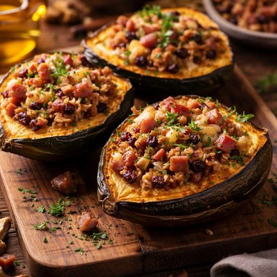 Image of Ham Stuffed Acorn Squash