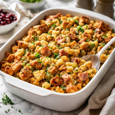 Image of Ham Stuffing Casserole