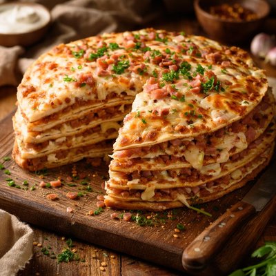 Image of Ham Tortilla Stack