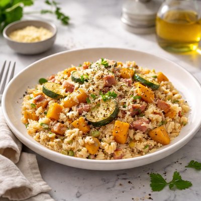 Image of Ham Zucchini Pumpkin Risotto