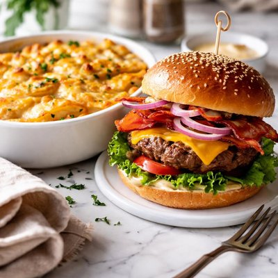 Image of Hamburger and Cheesy Scalloped Potatoes Easy Cheap Delicious