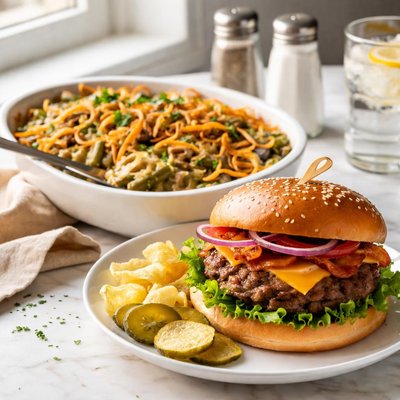 Image of Hamburger and Green Bean Casserole