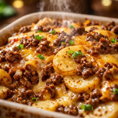 Image of Hamburger and Potato Casserole