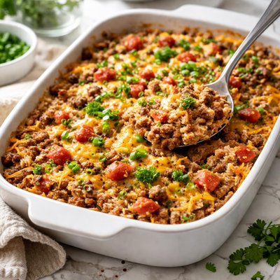 Image of Hamburger and Rice Casserole