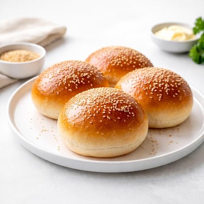 Image of Hamburger Buns for the Bread Machine