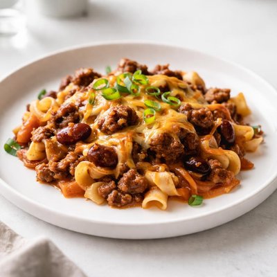 Image of Hamburger Chili Noodle Casserole