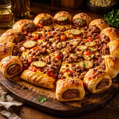 Image of Hamburger Crust Pizza