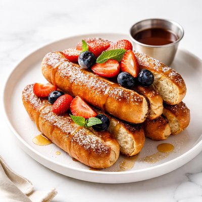 Image of Hamburger Hotdog Bun French Toast
