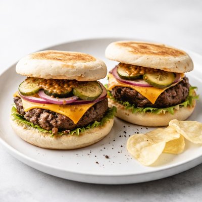 Image of Hamburger Mustards on English Muffins