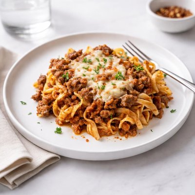 Image of Hamburger Noodle Bake for Two