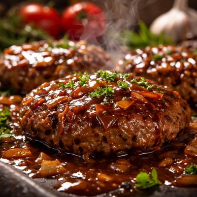 Image of Hamburger Patties Saucy Style