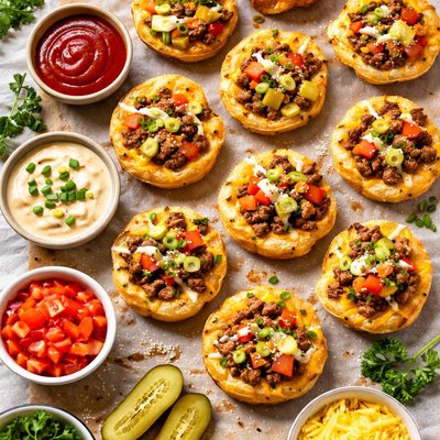 Image of Hamburger Potato Puffs